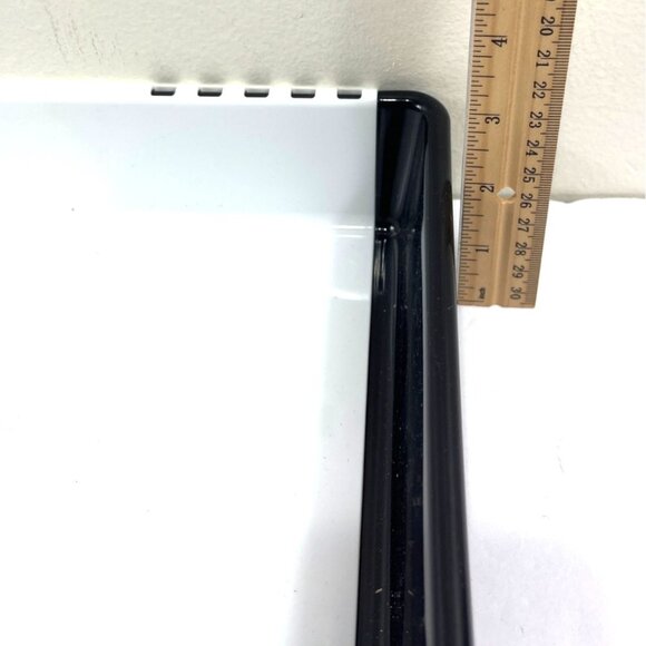 White & Black Plastic Storage Bin 10x7x4 Inches Home/Office Organization Durable - Picture 3 of 8